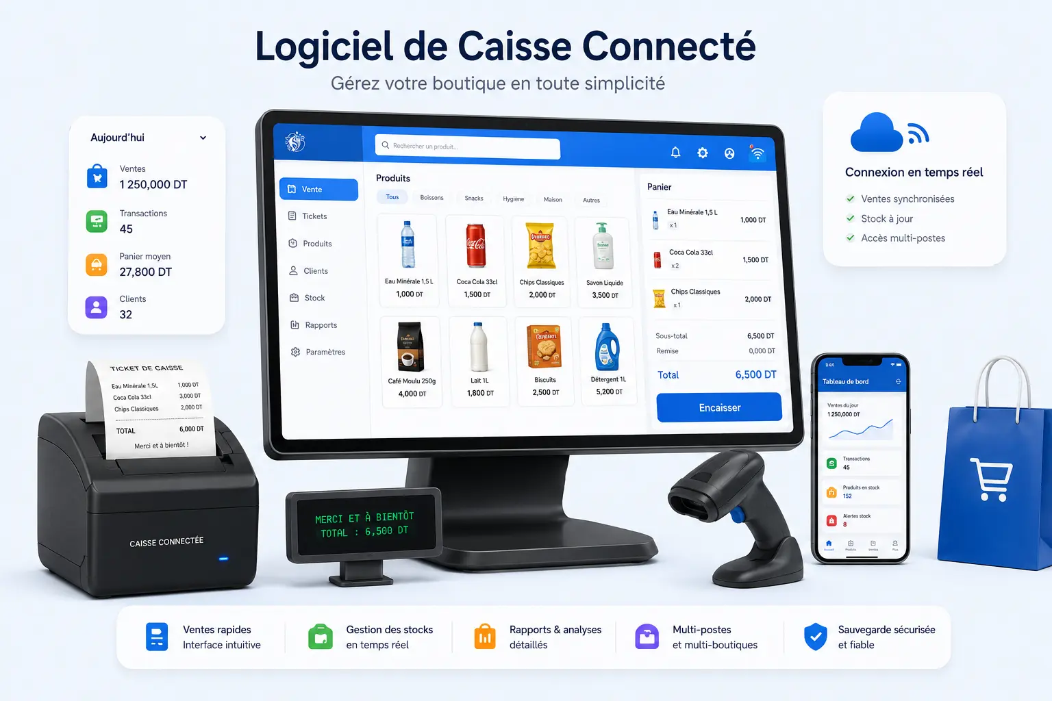 Logiciel de caisse connecté Stocki